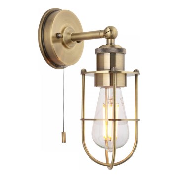 Endon 99952 - Επιτοίχιο φωτιστικό μπάνιου CREW 1xE27/6W/230V IP44 ορείχαλκος