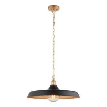 Endon 99998 - Κρεμαστό φωτιστικό με αλυσίδα SABIAN 1xE27/10W/230V μαύρο/χρυσό