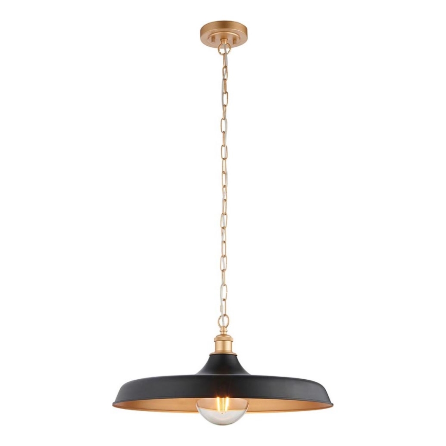 Endon 99998 - Κρεμαστό φωτιστικό με αλυσίδα SABIAN 1xE27/10W/230V μαύρο/χρυσό