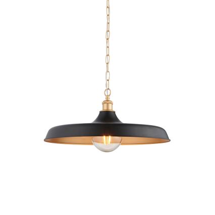 Endon 99998 - Κρεμαστό φωτιστικό με αλυσίδα SABIAN 1xE27/10W/230V μαύρο/χρυσό