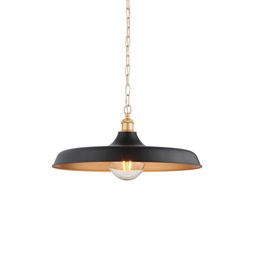 Endon 99998 - Κρεμαστό φωτιστικό με αλυσίδα SABIAN 1xE27/10W/230V μαύρο/χρυσό