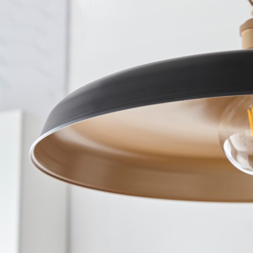 Endon 99998 - Κρεμαστό φωτιστικό με αλυσίδα SABIAN 1xE27/10W/230V μαύρο/χρυσό