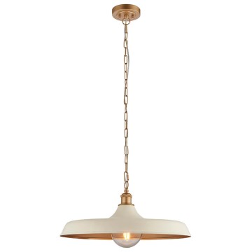 Endon 99999 - Κρεμαστό φωτιστικό με αλυσίδα SABIAN 1xE27/10W/230V κρεμ/χρυσό