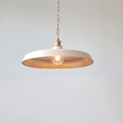 Endon 99999 - Κρεμαστό φωτιστικό με αλυσίδα SABIAN 1xE27/10W/230V κρεμ/χρυσό