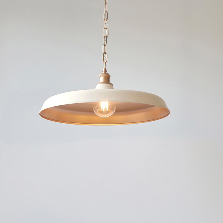 Endon 99999 - Κρεμαστό φωτιστικό με αλυσίδα SABIAN 1xE27/10W/230V κρεμ/χρυσό