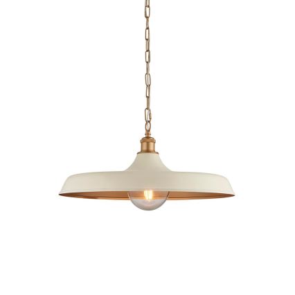 Endon 99999 - Κρεμαστό φωτιστικό με αλυσίδα SABIAN 1xE27/10W/230V κρεμ/χρυσό