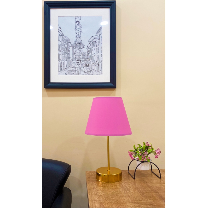 Eπιτραπέζια λάμπα 1xE27/60W/230V ροζ/χαλκός