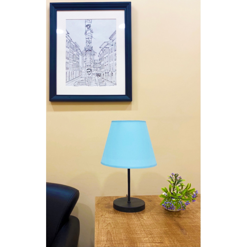 Eπιτραπέζια λάμπα 1xE27/60W/230V μπλε/μαύρο