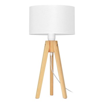 Eπιτραπέζια λάμπα ALBA 1xE27/15W/230V λευκό/πεύκο
