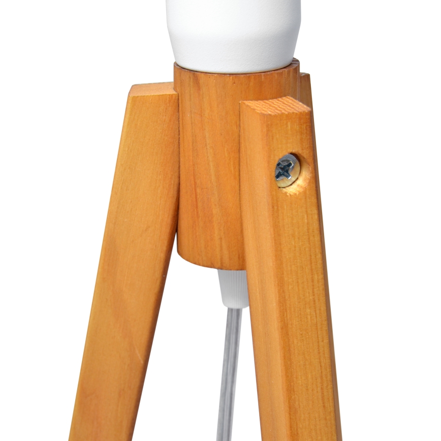 Eπιτραπέζια λάμπα ALBA 1xE27/15W/230V κρεμ/δρυς