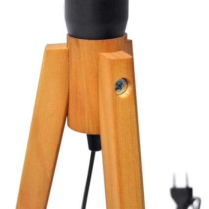 Eπιτραπέζια λάμπα ALBA 1xE27/15W/230V μαύρο/δρυς