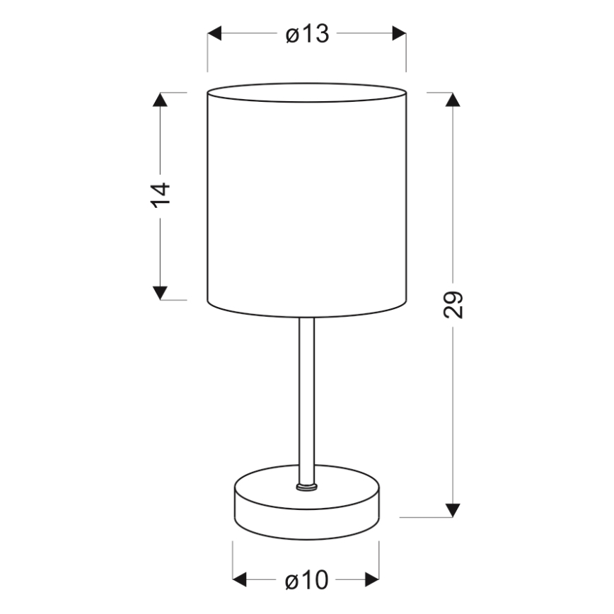 Eπιτραπέζια λάμπα EMILY 1xE14/40W/230V κρεμ/γυαλιστερό χρώμιο