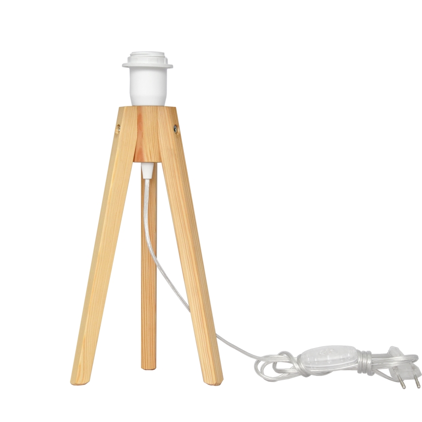 Eπιτραπέζια λάμπα HELEN 1xE27/15W/230V κρεμ/χρυσαφί/πεύκο