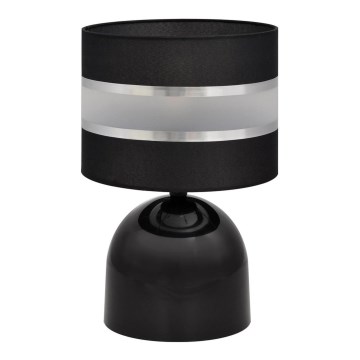 Eπιτραπέζια λάμπα HELEN 1xE27/15W/230V μαύρο/ασήμι