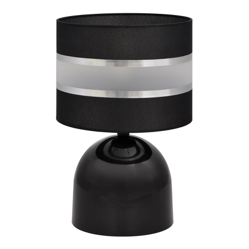 Eπιτραπέζια λάμπα HELEN 1xE27/15W/230V μαύρο/ασήμι