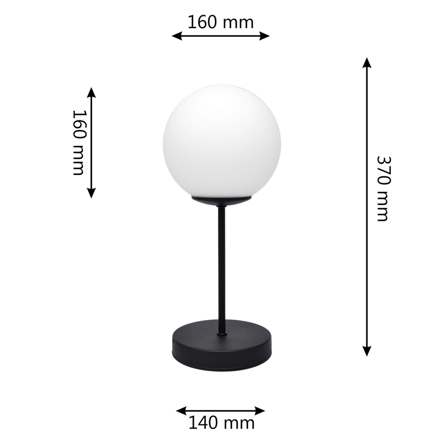 Eπιτραπέζια λάμπα MOON 1xE27/15W/230V μαύρο