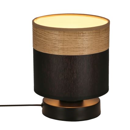 Eπιτραπέζια λάμπα PORTO 1xE27/60W/230V μαύρο/καφέ