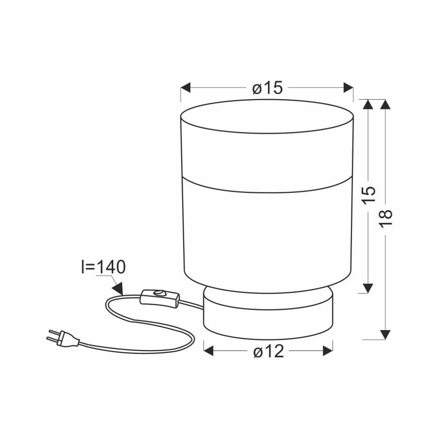 Eπιτραπέζια λάμπα PORTO 1xE27/60W/230V μαύρο/καφέ