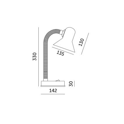 Eπιτραπέζια λάμπα SMIESZEK 1xE27/40W/230V λευκό
