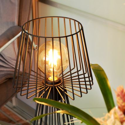 Eπιτραπέζια λάμπα TORRI 1xE27/15W/230V μαύρο