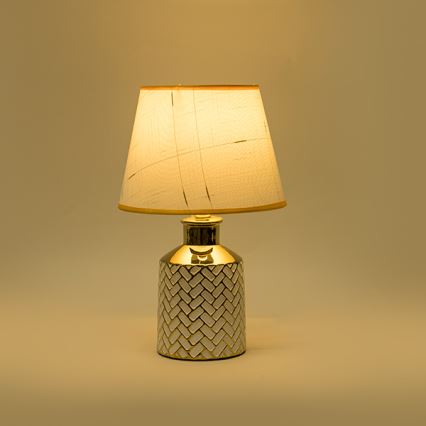 Eπιτραπέζιο φωτιστικό 1xE14/40W/230V λευκό/χρυσό