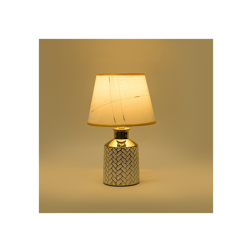 Eπιτραπέζιο φωτιστικό 1xE14/40W/230V λευκό/χρυσό