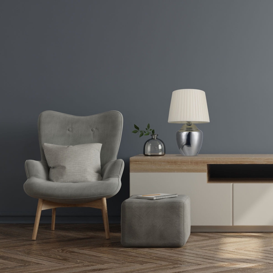 Eπιτραπέζιο φωτιστικό 1xE27/25W/230V γυαλιστερό χρώμιο