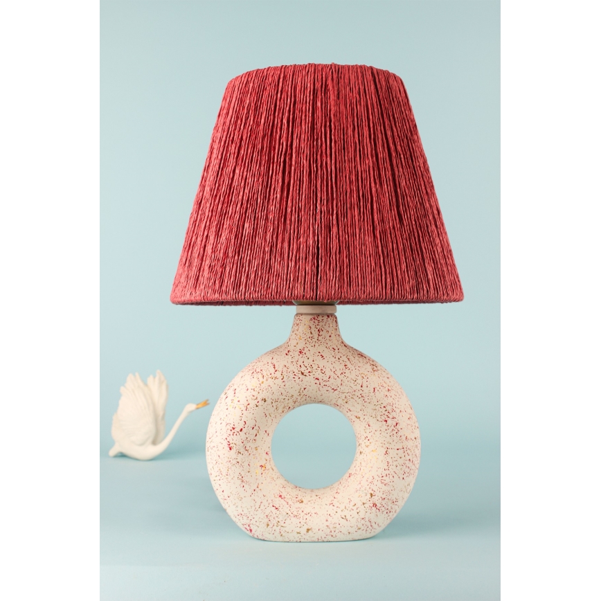 Eπιτραπέζιο φωτιστικό 1xE27/40W/230V λευκό/κόκκινο