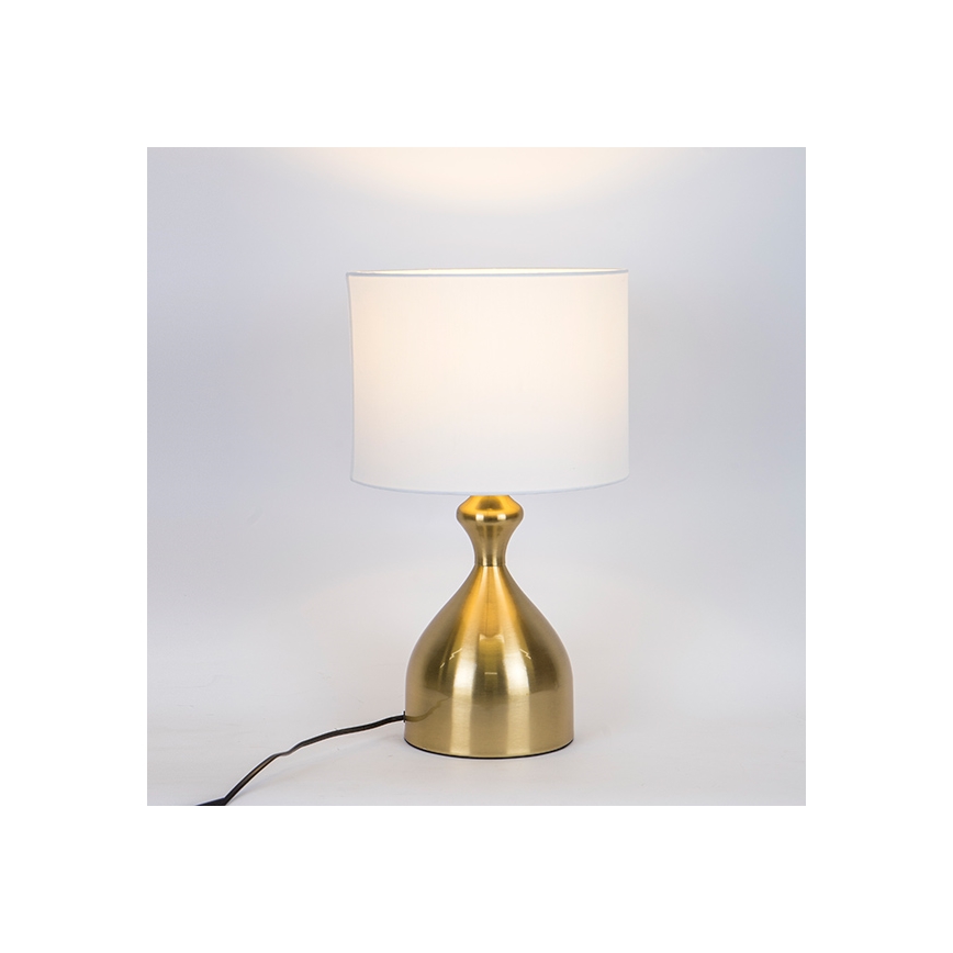 Eπιτραπέζιο φωτιστικό 1xE27/40W/230V λευκό/χρυσό