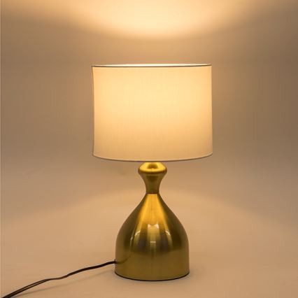 Eπιτραπέζιο φωτιστικό 1xE27/40W/230V λευκό/χρυσό