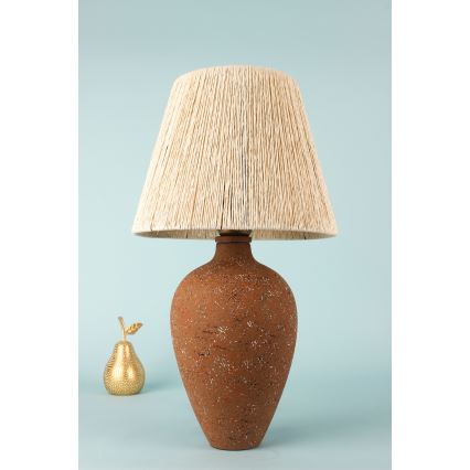 Eπιτραπέζιο φωτιστικό 1xE27/40W/230V καφέ/κρεμ