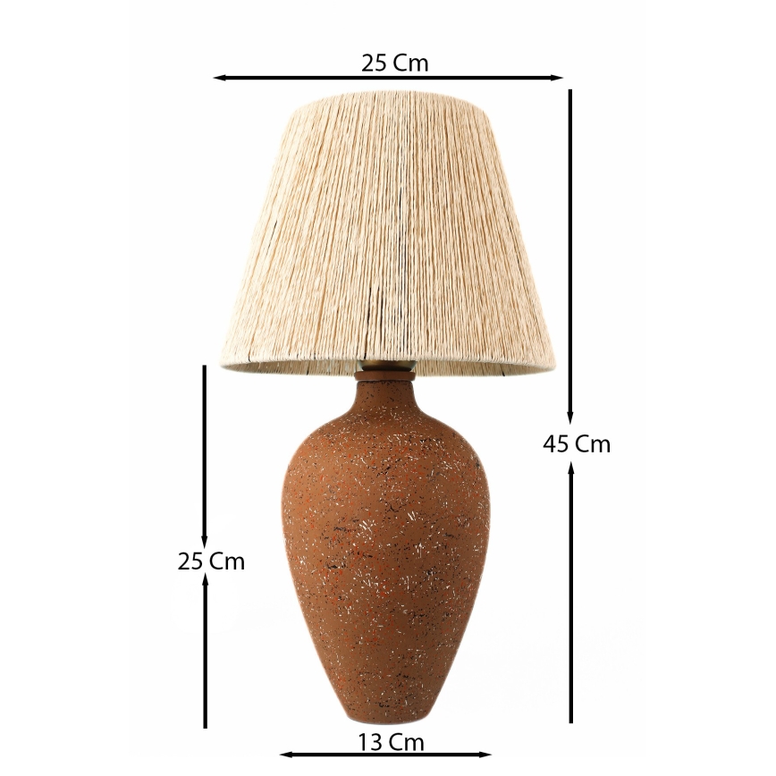 Eπιτραπέζιο φωτιστικό 1xE27/40W/230V καφέ/κρεμ