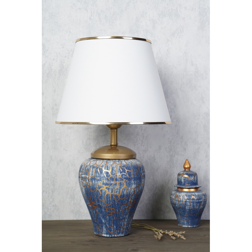 Eπιτραπέζιο φωτιστικό 1xE27/40W/230V μπλε/χρυσό