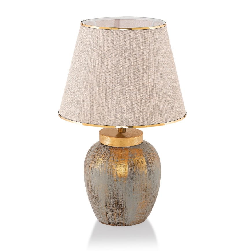 Eπιτραπέζιο φωτιστικό 1xE27/40W/230V χρυσό/μπεζ