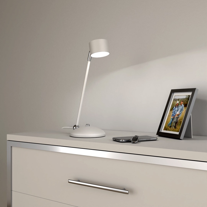 Eπιτραπέζιο φωτιστικό ARENA 1xGX53/11W/230V λευκό/γυαλιστερό χρώμιο