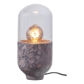 Eπιτραπέζιο φωτιστικό ASEL 1xE27/25W/230V μάρμαρο γκρι/καφέ