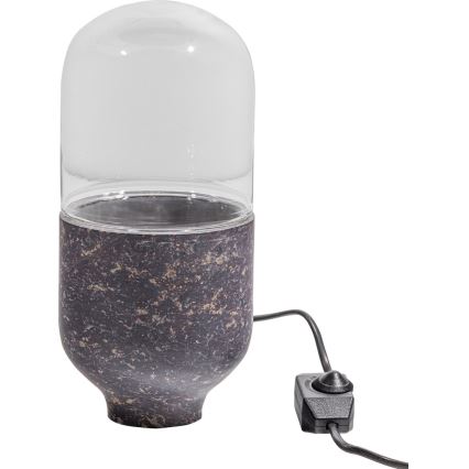 Eπιτραπέζιο φωτιστικό ASEL 1xE27/25W/230V μάρμαρο γκρι/καφέ