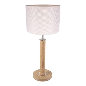 Eπιτραπέζιο φωτιστικό BENITA 1xE27/60W/230V 61 cm κρεμ/δρυς