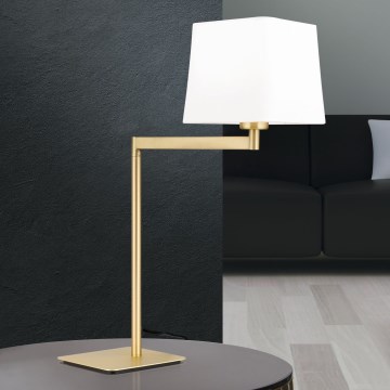 Eπιτραπέζιο φωτιστικό CARLTON 1xE27/40W/230V λευκό/χρυσό