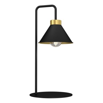 Eπιτραπέζιο φωτιστικό DEMET 1xE27/15W/230V μαύρο/χρυσό