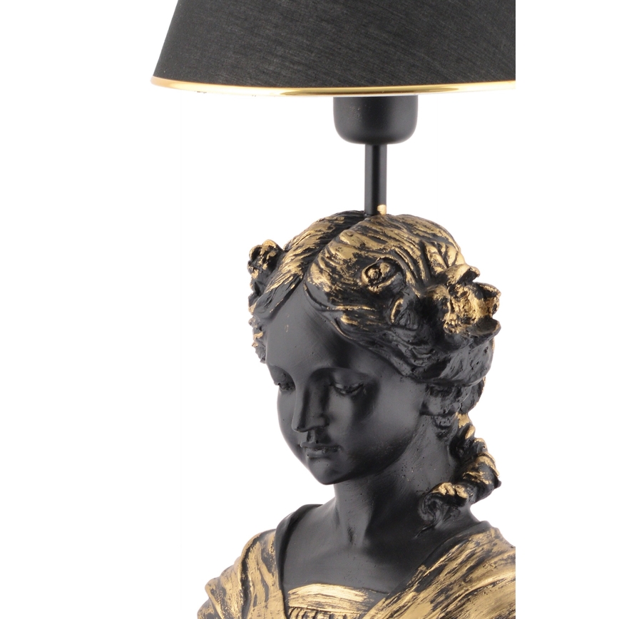 Eπιτραπέζιο φωτιστικό OPELYA 1xE27/40W/230V μαύρο/χρυσό