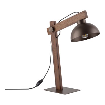 Eπιτραπέζιο φωτιστικό OSLO 1xE27/15W/230V καρυδιά/καφέ
