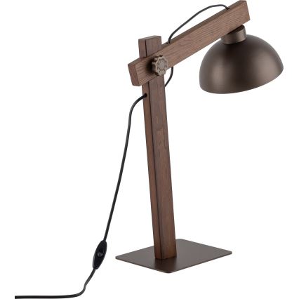Eπιτραπέζιο φωτιστικό OSLO 1xE27/15W/230V καρυδιά/καφέ