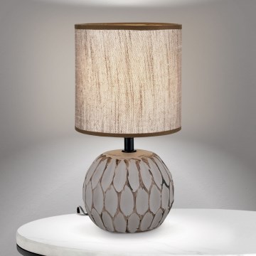 Eπιτραπέζιο φωτιστικό PINIA 1xE14/25W/230V ceramics μπεζ/γκρι