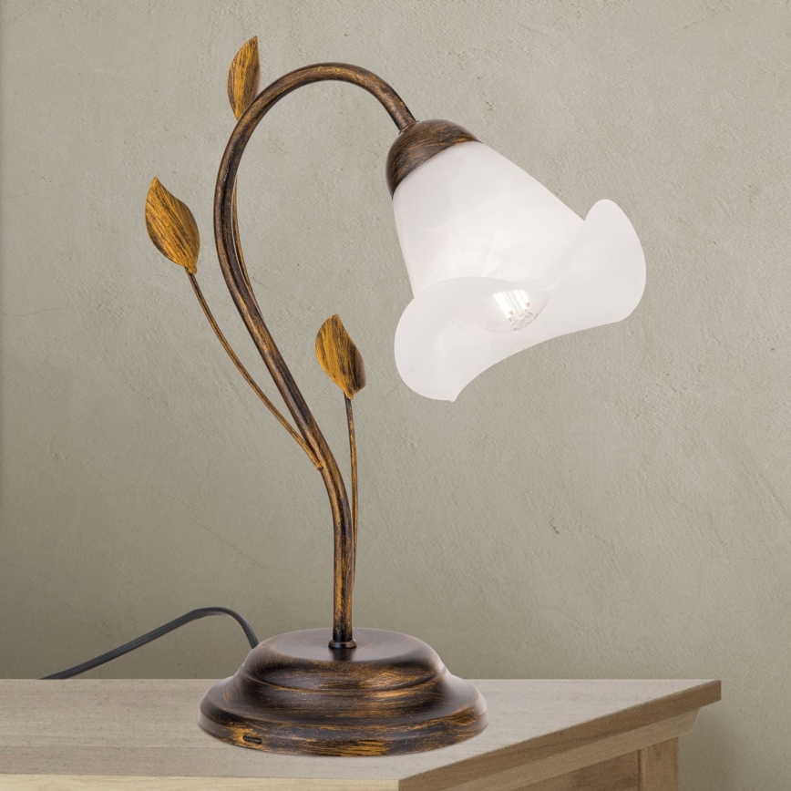 Eπιτραπέζιο φωτιστικό SISI 1xE14/40W/230V μπρονζέ/πατίνα