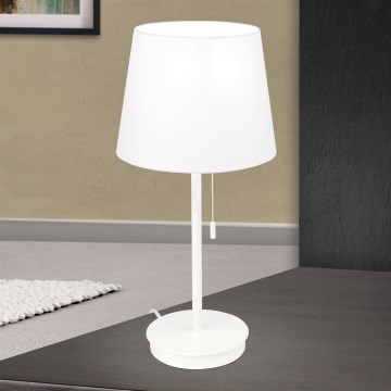 Eπιτραπέζιο φωτιστικό with USB port LUDWIG 1xE27/40W/230V 50 cm λευκό