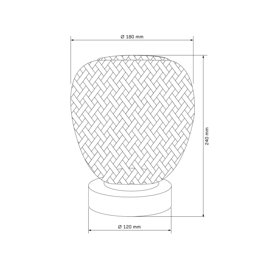 Eπιτραπέζιο φωτιστικό ZANZIBAR 1xE27/20W/230V διάμετρος 18 cm μπαμπού
