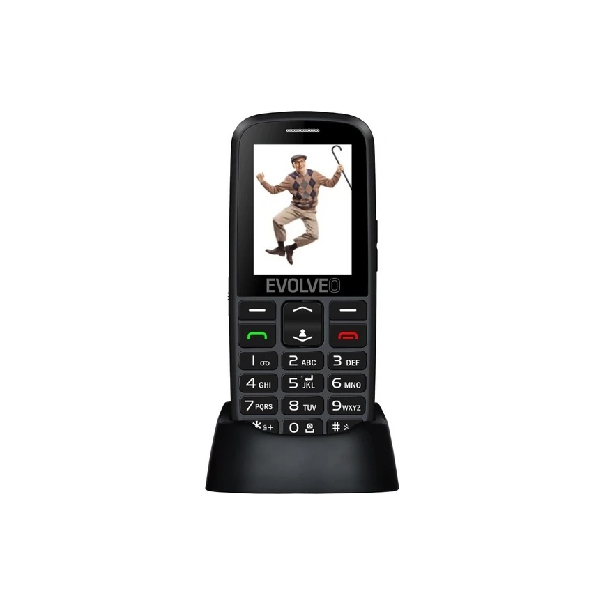 Evolveo - EasyPhone EG 2G κινητό τηλέφωνο για ηλικιωμένους μαύρο