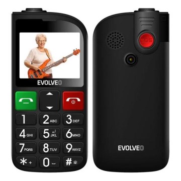 Evolveo - EasyPhone FL, κινητό τηλέφωνο για ηλικιωμένους, μαύρο