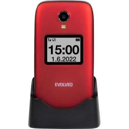 Evolveo - EasyPhone FS, αναδιπλούμενο κινητό τηλέφωνο 2.8 κόκκινο